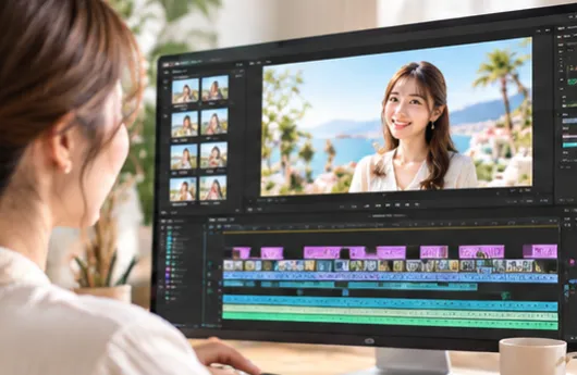 編集ソフトで動画を編集している画面